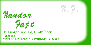 nandor fajt business card